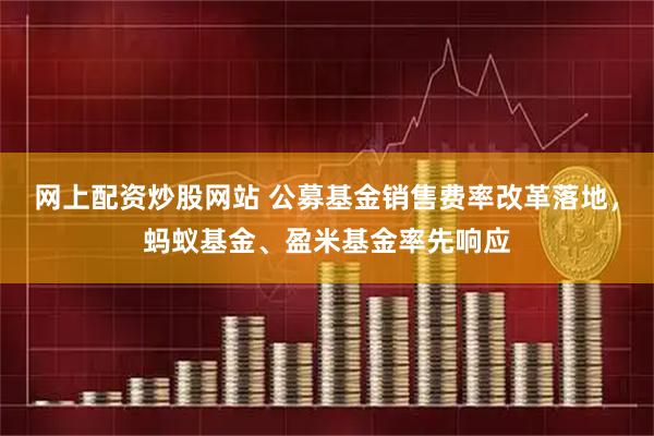 网上配资炒股网站 公募基金销售费率改革落地，蚂蚁基金、盈米基金率先响应